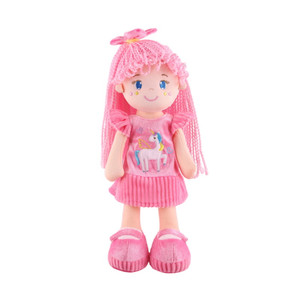 Кукла Лера с Розовыми Волосами в Платье, 35 см